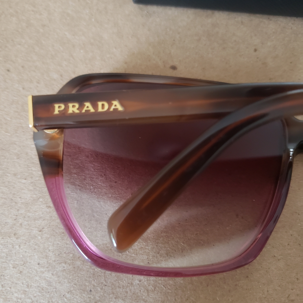 Prada Dual-Tone Sunglasses in Brown and Pink - Picture 2 of 12